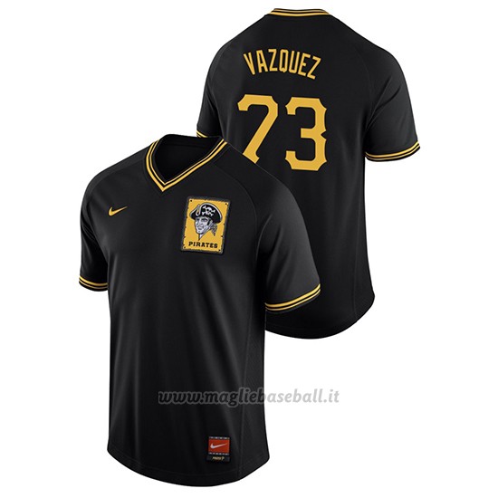 Maglia Baseball Hombre Pittsburgh Pirates Felipe Vazquez Cooperstown Coleccion Legend Nero